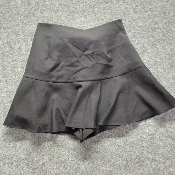 NEW ZARA BOW‎ TRIM SKORT BLACK REF. 2271/583 Mini Womens Large - Picture 10 of 13